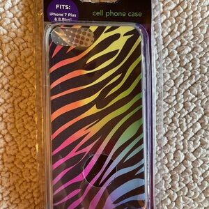 Zebra Pattern Cell Phone Case - iPhone 7 Plus & 8 Plus - Multicolor